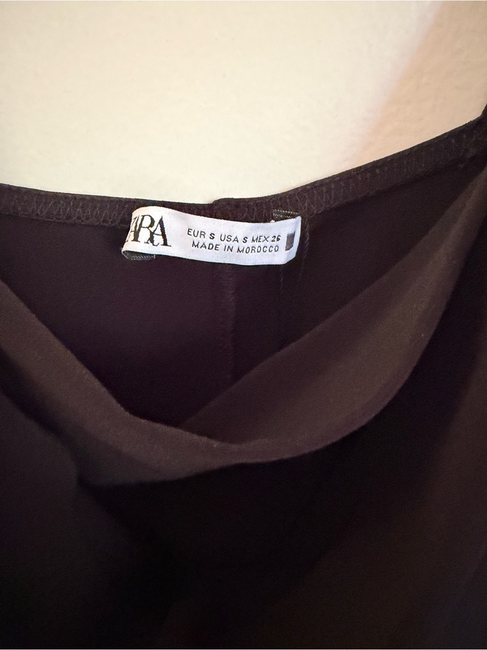 NWT Zara Strappy Fluid Crepe Dress Black - Picture 7 of 9